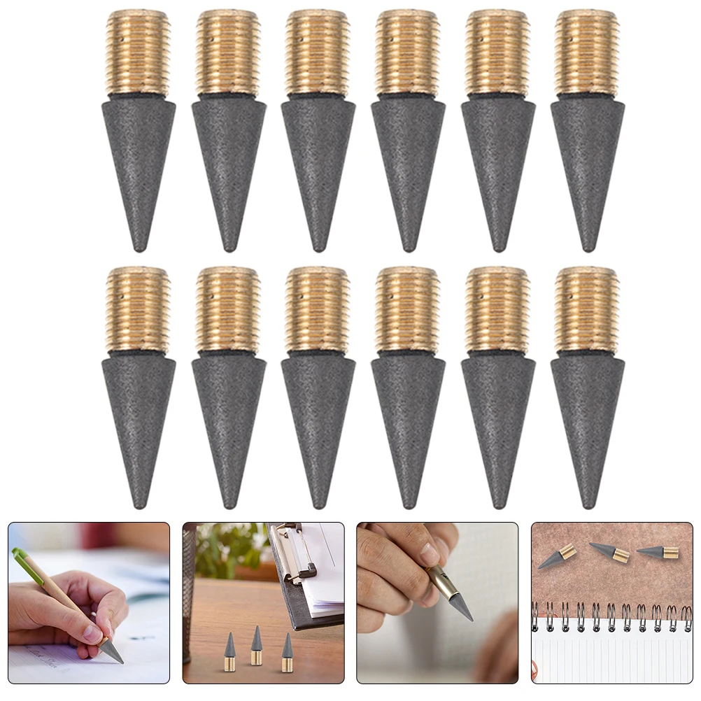20pcs Pencil Nibs Graphite Tips NoSharpening Sketching OfficeSupplies SchoolStationery Inkless Refills Replacement