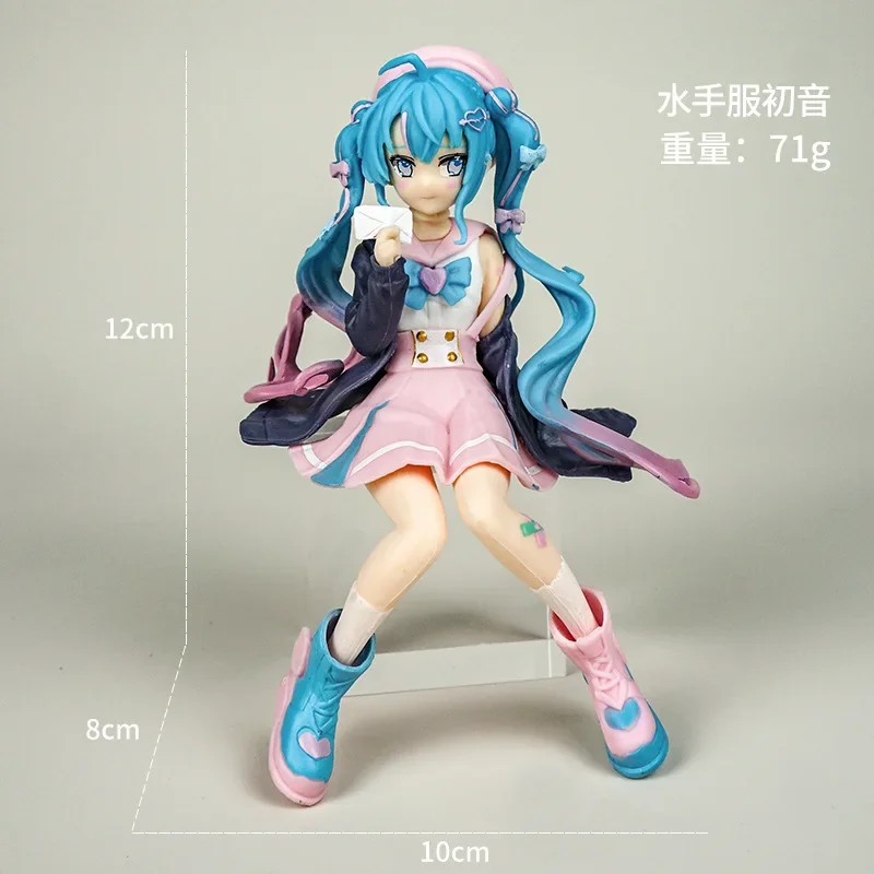 Hatsune Miku Actiefiguren Virtuele Zanger Macaron Matrozenpakje Miku Kawaii Anime Meisje Figuren Pop Model Kinderen Speelgoed Fans Geschenken