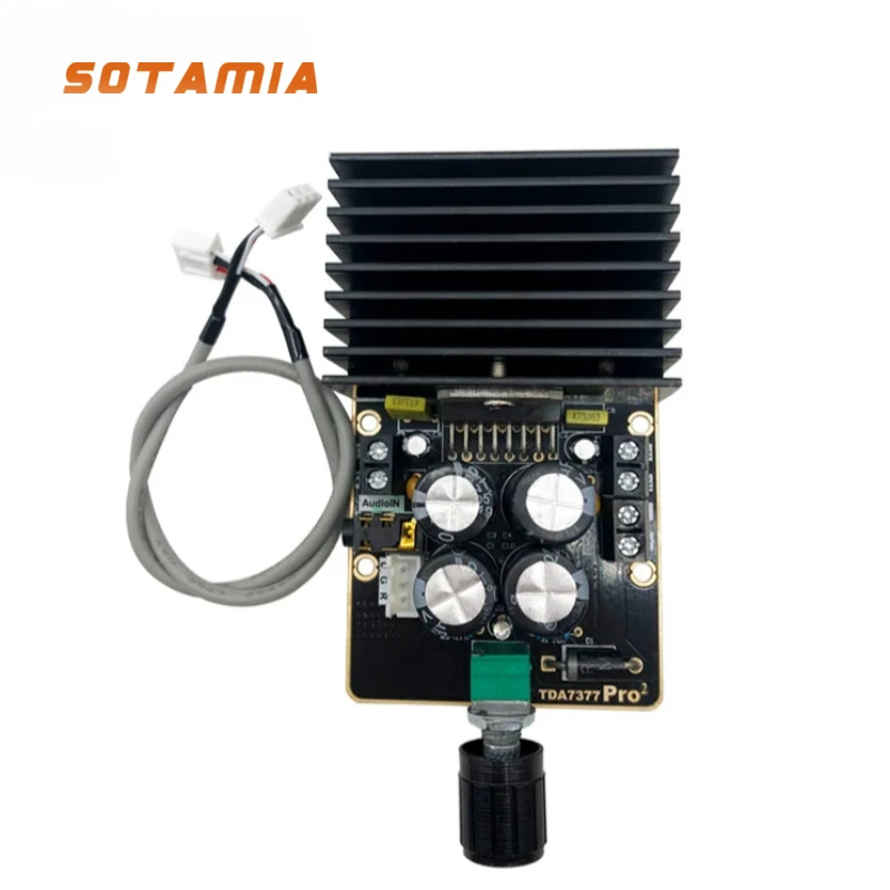 SOTAMIA TPA7377 Class AB Audio Amplifier Two-channel Hifi Stereo Digital Power Amplifier Module DIY Audio Sound Speaker DC12V