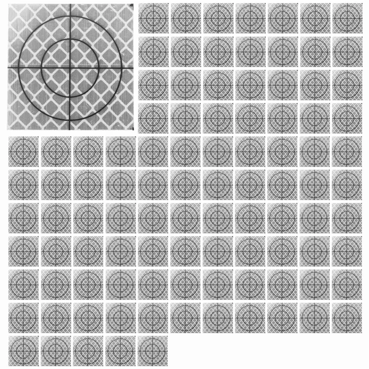 プリズム測定リフレクターシート、反射テープ、ターゲットトータルステーション、トンネル調査、ホット新品、40x40mm、100個