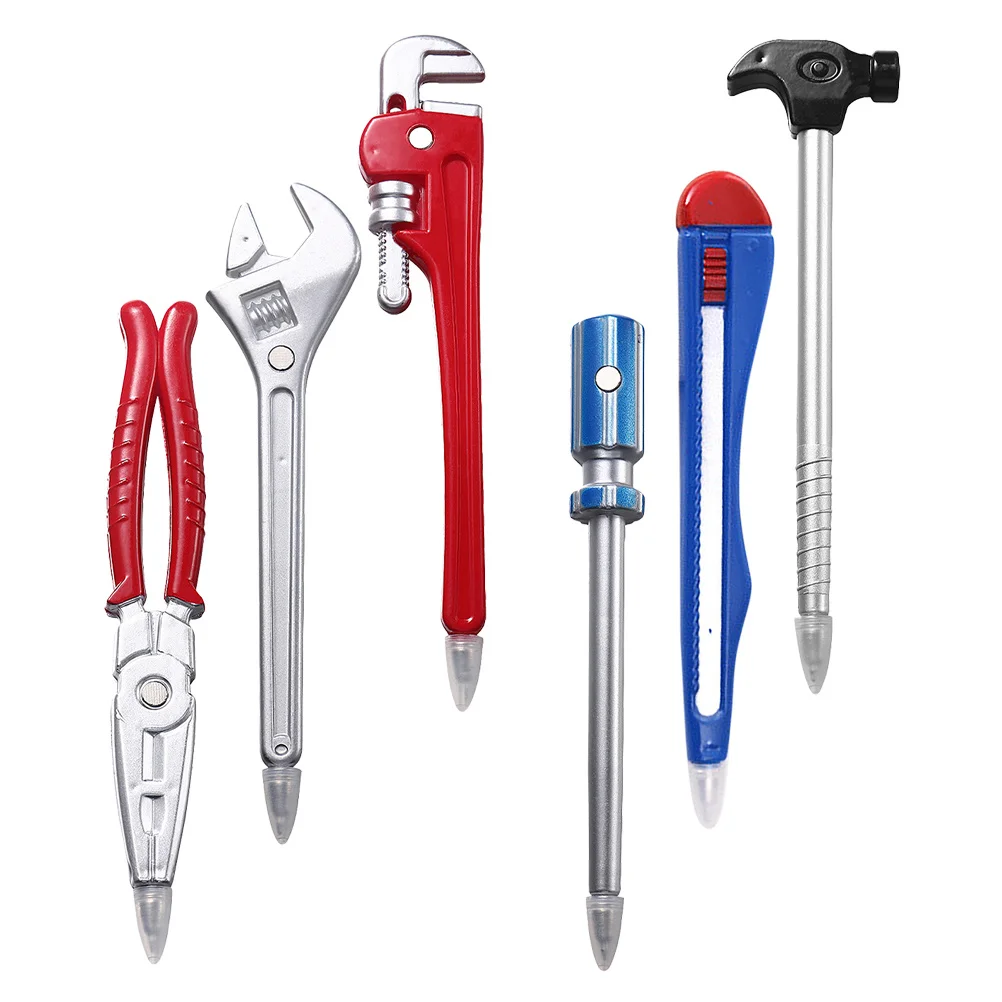 

6 Pcs Hard-ware Tools Designed Pen Hand Pens Decorative Hardware Ballpoint Creative Construction Hammer