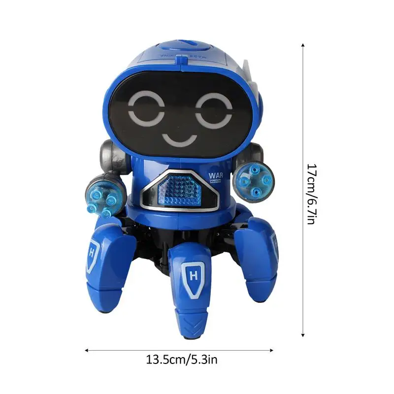 Robot Toy For Children Dancing With Music Octopus-Shaped Six-Claw Robot Toy Flashing Lights Intelligent Sensor Toy Robot Kid