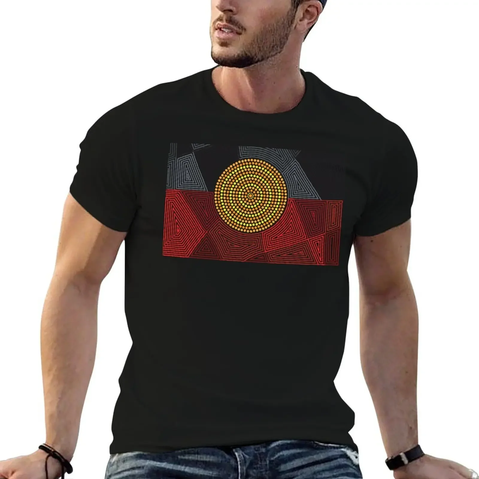 

Exclusive Indigenous Aboriginal Australia Design T-Shirt blue archive designer shirts tees clothes for men