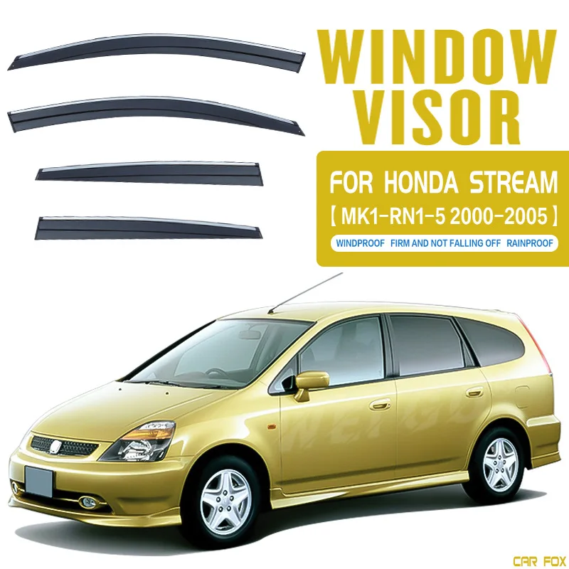 Car Window Visor Rain Guard Sun Shade Deflector Suitable for Honda STREAM RN1-9 Side Window Deflector Vent Visor