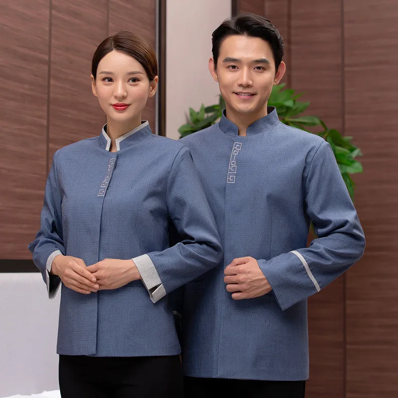 

Hotel cleaning work uniform, long-sleeved, for women in property management, hotel, housekeeping, and cleaning staff