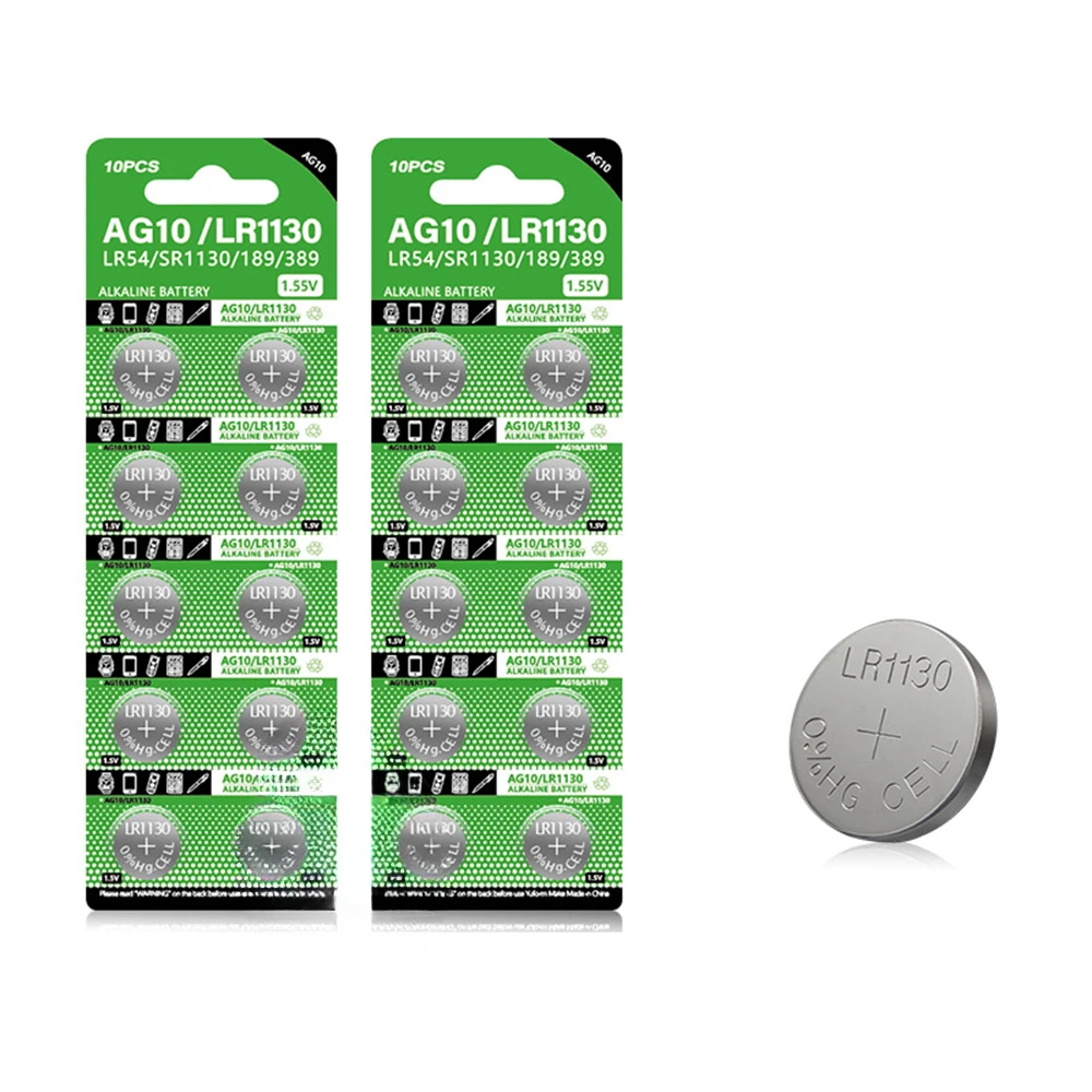 For Watch Toys Remote AG10 LR54 Cell Coin 1.55V SR54 389 189 LR1130 SR1130 Alkaline Button Batteries