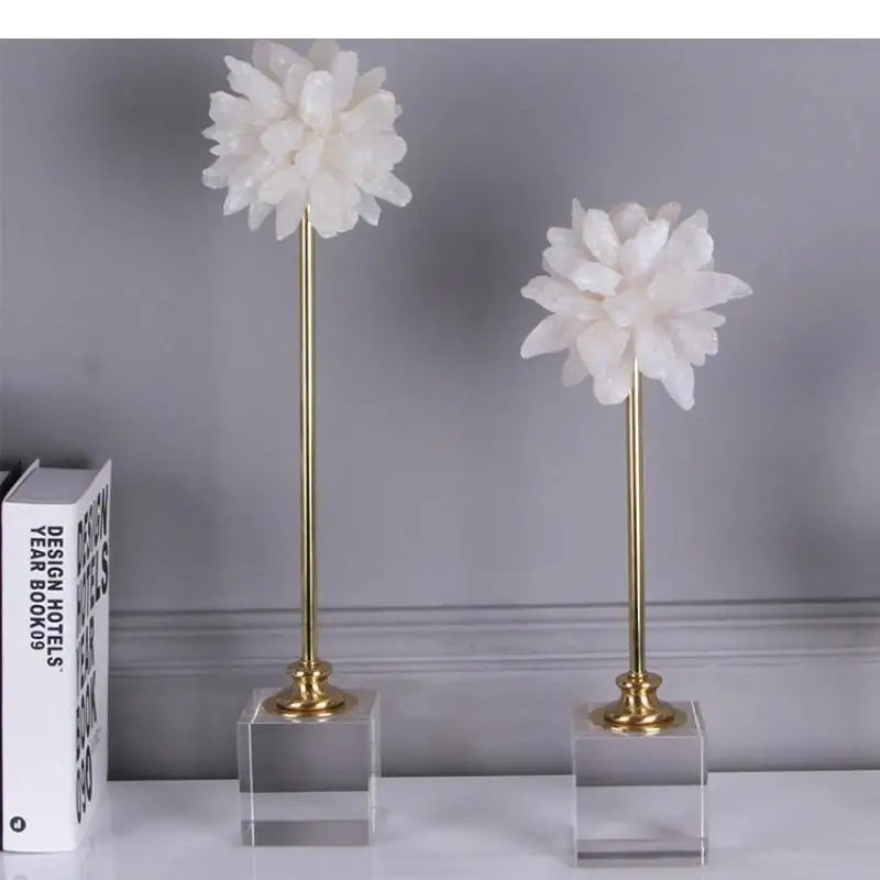 

Home Accessories Sculpture Natural Crystal Ornaments Statue Living Room Display Decoration Crafts Figurines Miniatures Exhibit