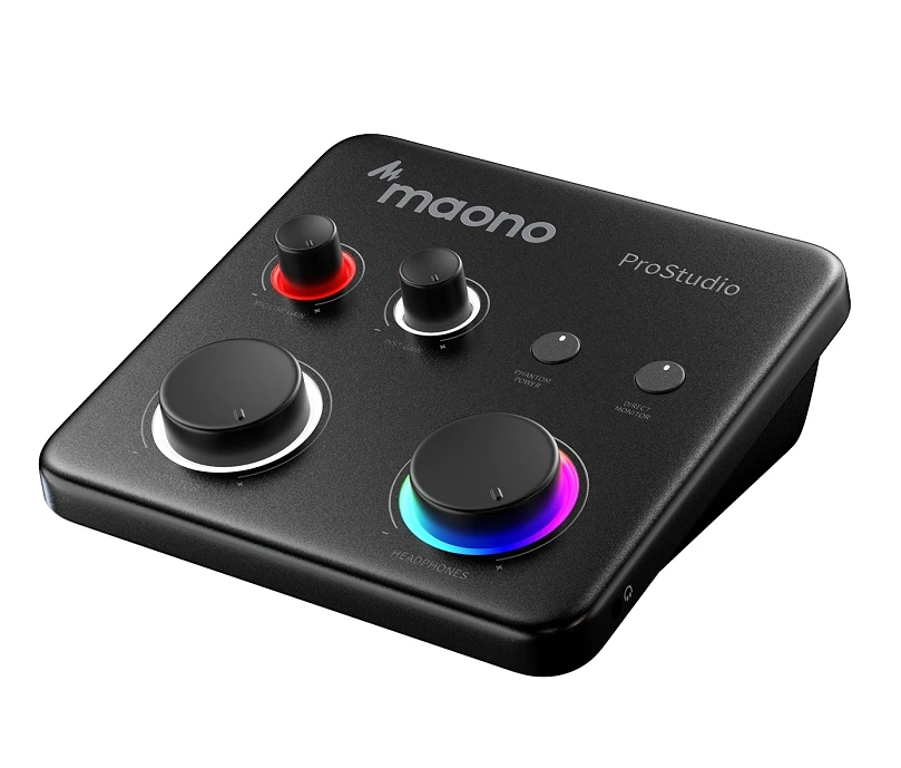 Interfaz de Audio Maono PS22 Lite para Grabación, Podcasting y Transmisión en Vivo con Control de Ganancia, Alimentación Phantom, Monitoreo Directo y Control de Volumen
