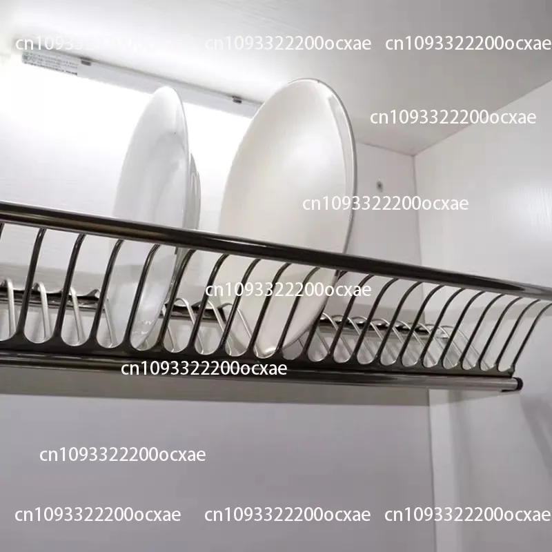 1Set Stainless Steel 2 Tiers Dish Rack with Drip Collecting Tray Kitchen Cupboard Plate Storage Drying