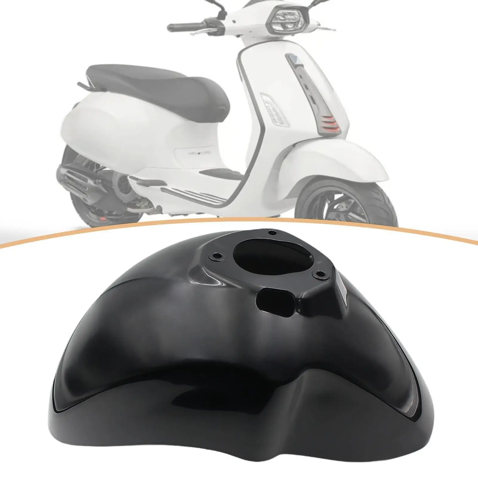 Motorcycle Front Wheel Mudguard Plastic Black Mud Flap Protector Modern Design Weather Resistant for Daily Commute and Touring