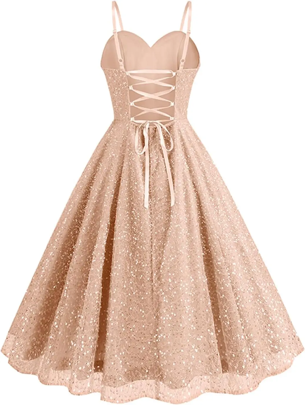 Vestido feminino linha a com lantejoulas e glitter, alça espaguete, vestido de festa brilhante, vestido curto de baile, casamento, coquetel