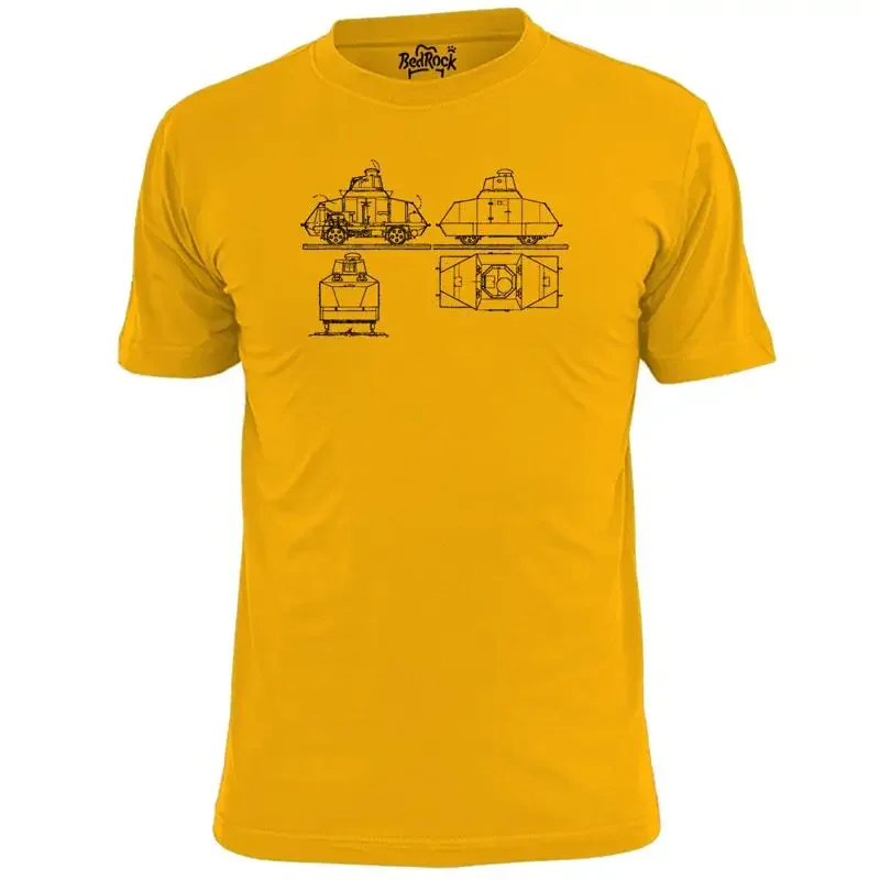Mens Billard Armoured Train Blueprint T Shirt