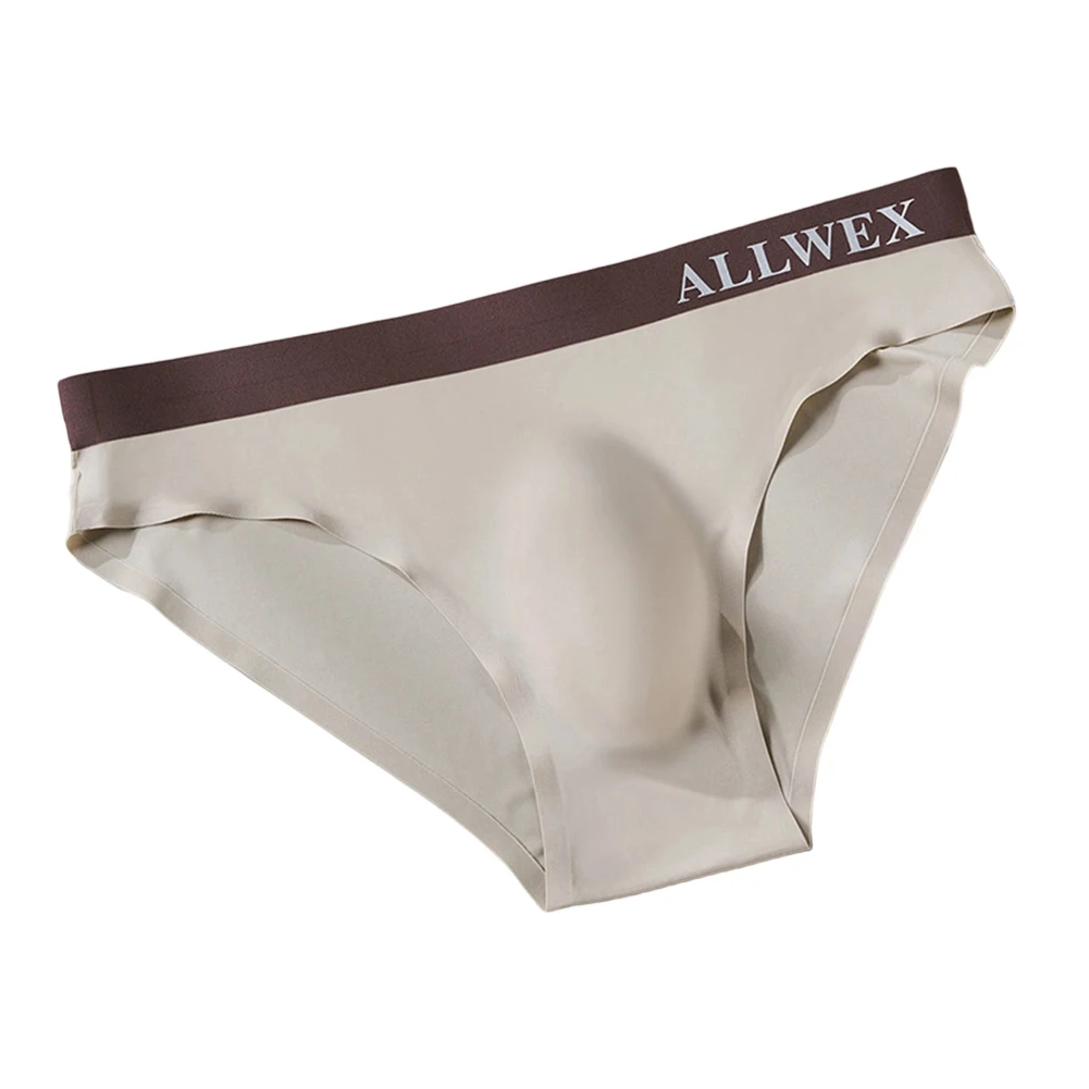 

Ice Silk Seamless Men's Underwear Ultra-thin Sexy U Bulge Pouch Triangle Underpants Man Mid Waist Breathable Quick Drying Briefs