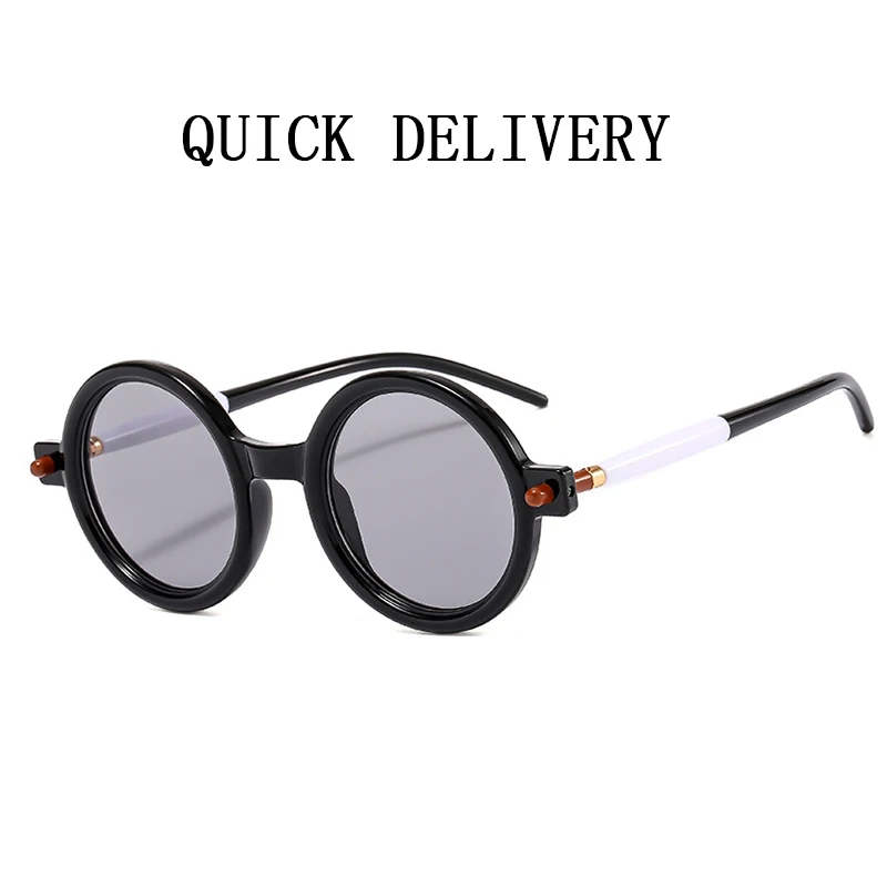 Retro Round Sunglasses For Men Vintage Fashion Sunglasses Women  Luxe Trending Blue Light Blocking Glasses Gafas De Sol Hombre