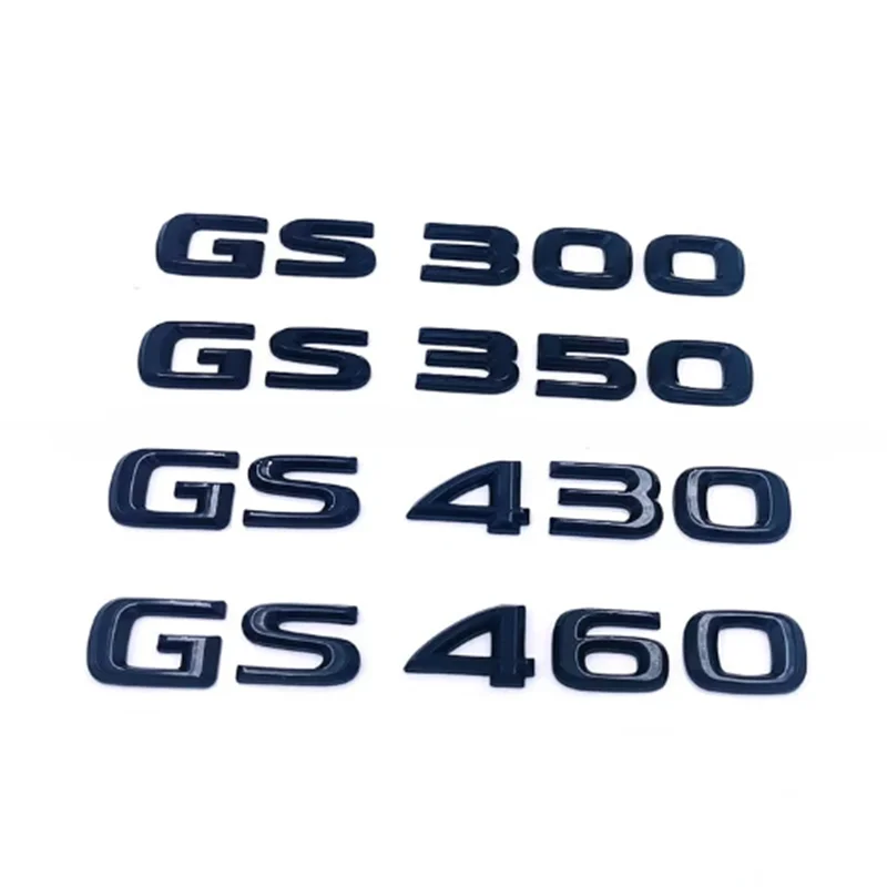 Car ABS Rear Trunk Words Letters Logo Badge Emblem Decals Sticker For Lexus GS GS200t GS250 GS300 GS350 GS400 GS450h GS450 GS460