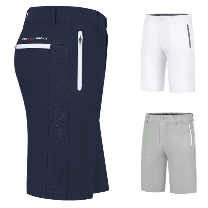 PGM Men's Golf Shorts Summer Side Breathable Perforated Sports Pants KUZ057