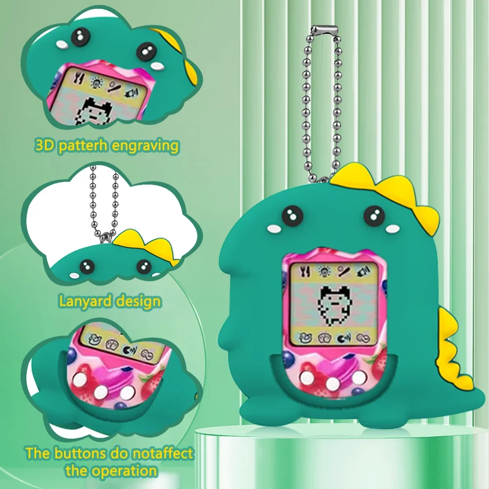 For Tamagotchi Original Silicone Protective Case Shockproof Cover  Lanyard for Virtual Pet Game Machine Accessories Gift