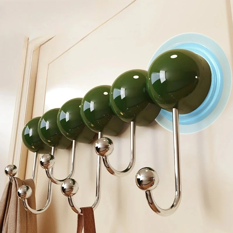 NestWare Suction Cup Hook Household Non-punching Clothes Hat Storage Rack Medium Antique Strong Row Coat Hooks Racks Daily Use