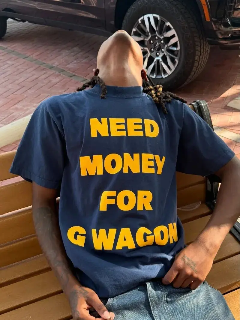 Hip Hop Harajuku Streetwear High Street Classic Letter Oversized T-shirt American Retro Round Neck Cotton Casual Top Unisex