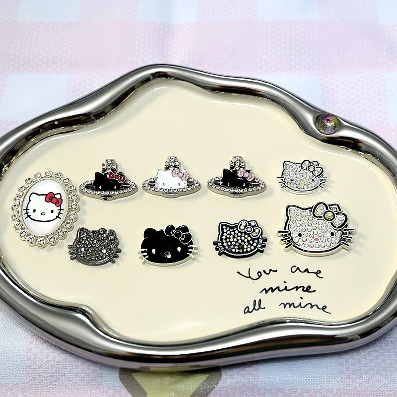 

10PCS Hello Kitty Headwear Hair Accessories Fashion Anime Phone Cases Hole Shoes Accessories DIY Material Accessories Wholesale