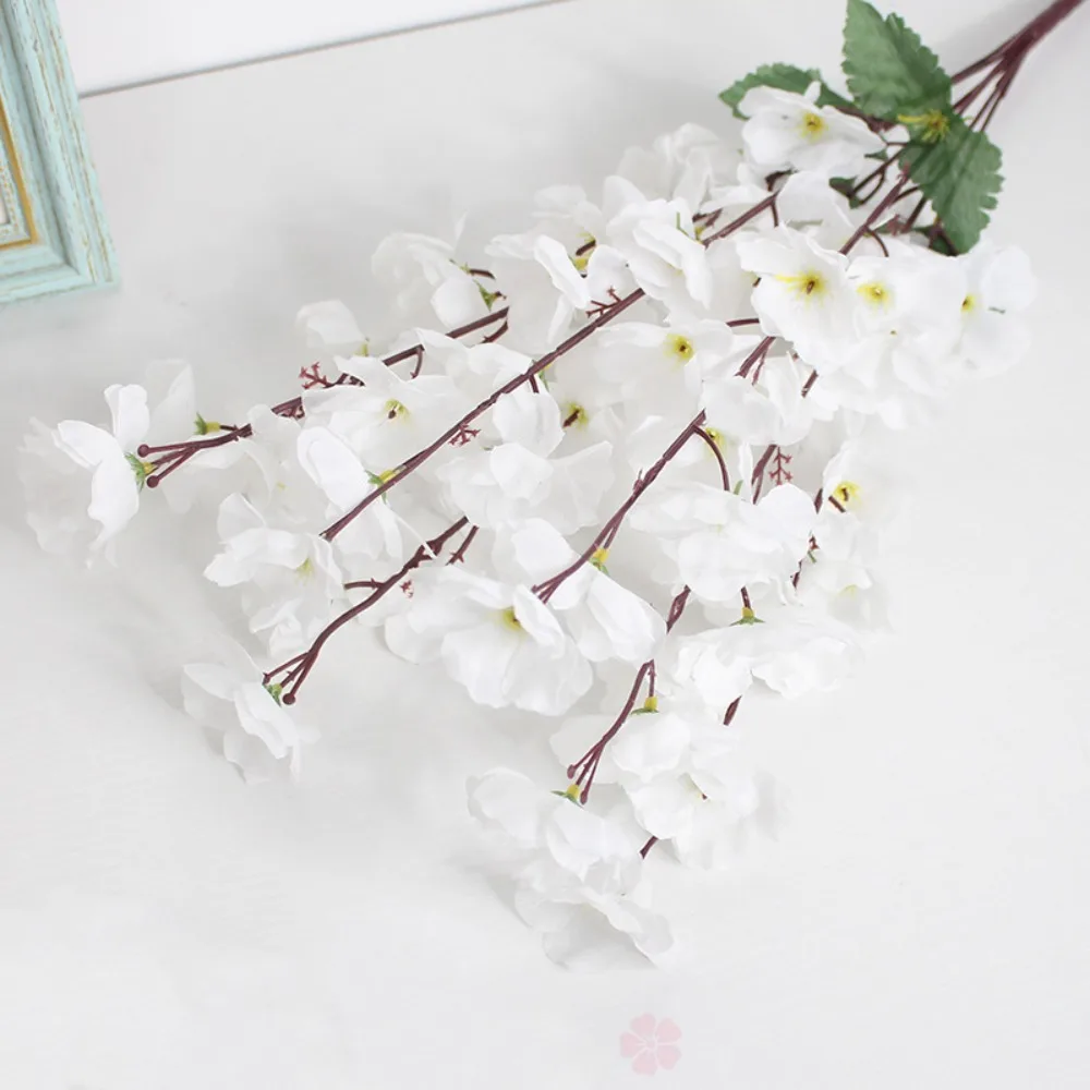 Arrangement floral de 7 branches de fleurs de cerisier artificielles, 55 cm, fausses fleurs de prunier, garniture de vase, bouquet pour mariage et fête
