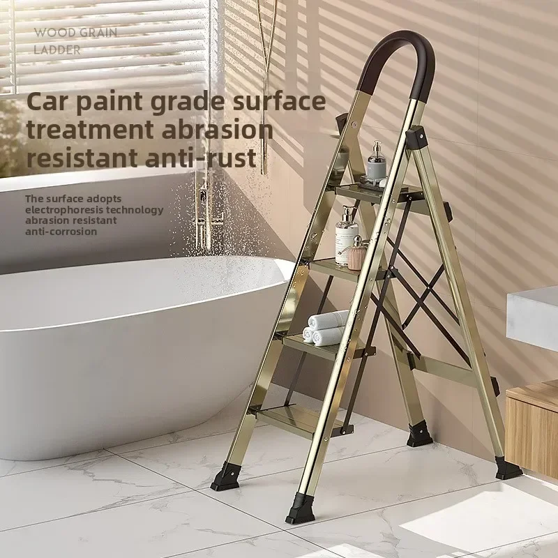 Herringbone ladder Household multi-functional folding ladder Telescopic staircase Thickened aluminum alloy Household climbing