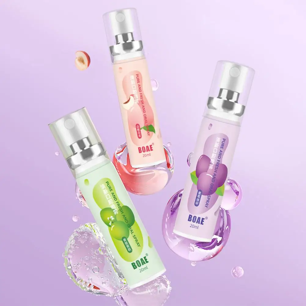 1 قطعة 20 مللي رذاذ الفم الطازج الذي يدوم طويلاً المحمولة فعالة إزالة رائحة الفم الكريهة نكهة الفاكهة عن طريق الفم الطازجة رذاذ العناية بالفم #4