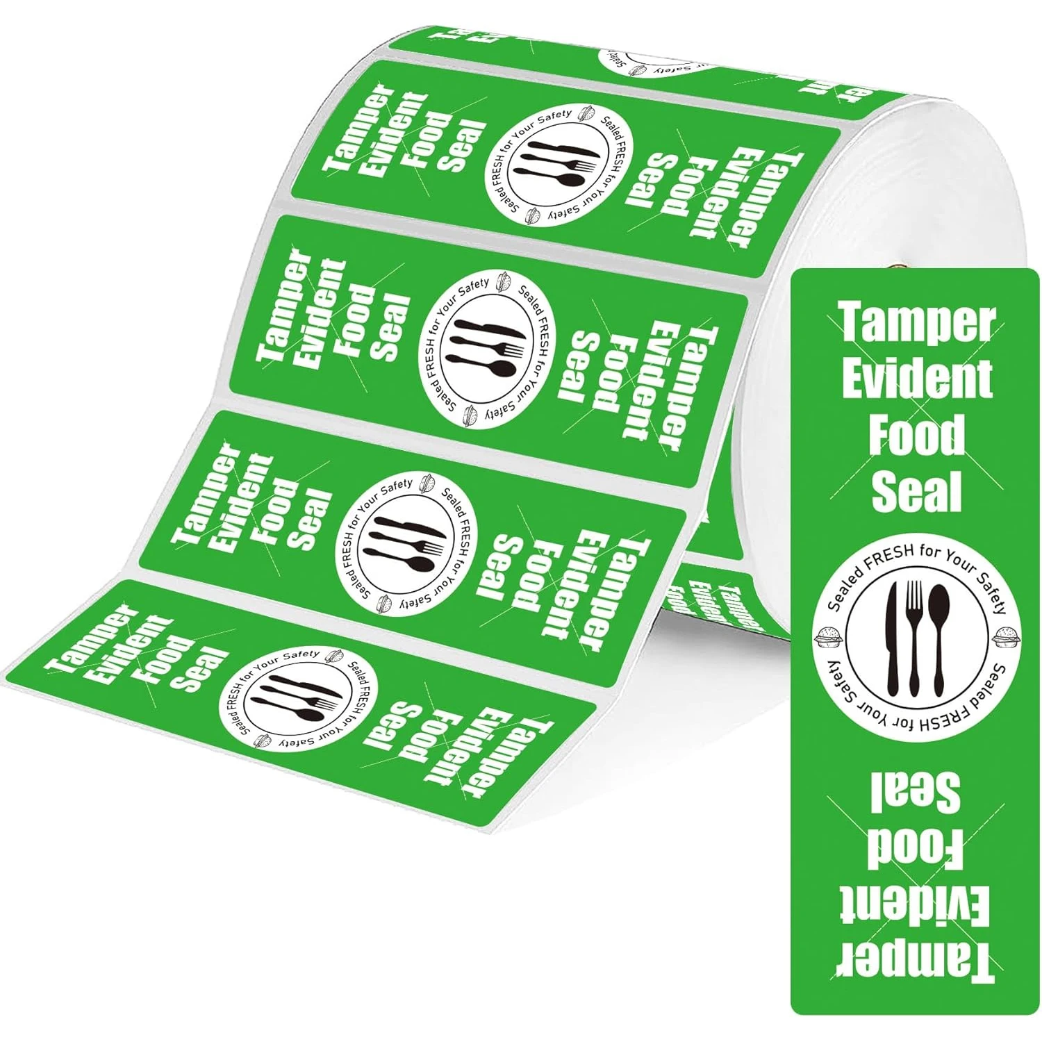 Tamper Evident Food Sealed for Freshness and Safety Stickers 1*3 Inch Safe Secure Tamper Proof Food Delivery Labels