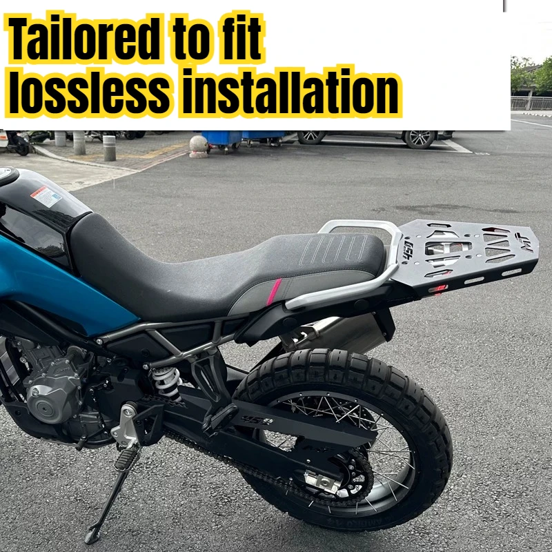 450MT Rear Rack Luggage Ride Top Carrier Box Holder Bracket For CFMOTO 450 MT 2024 2025 Storage Suitcase Tail Cargo Shelf