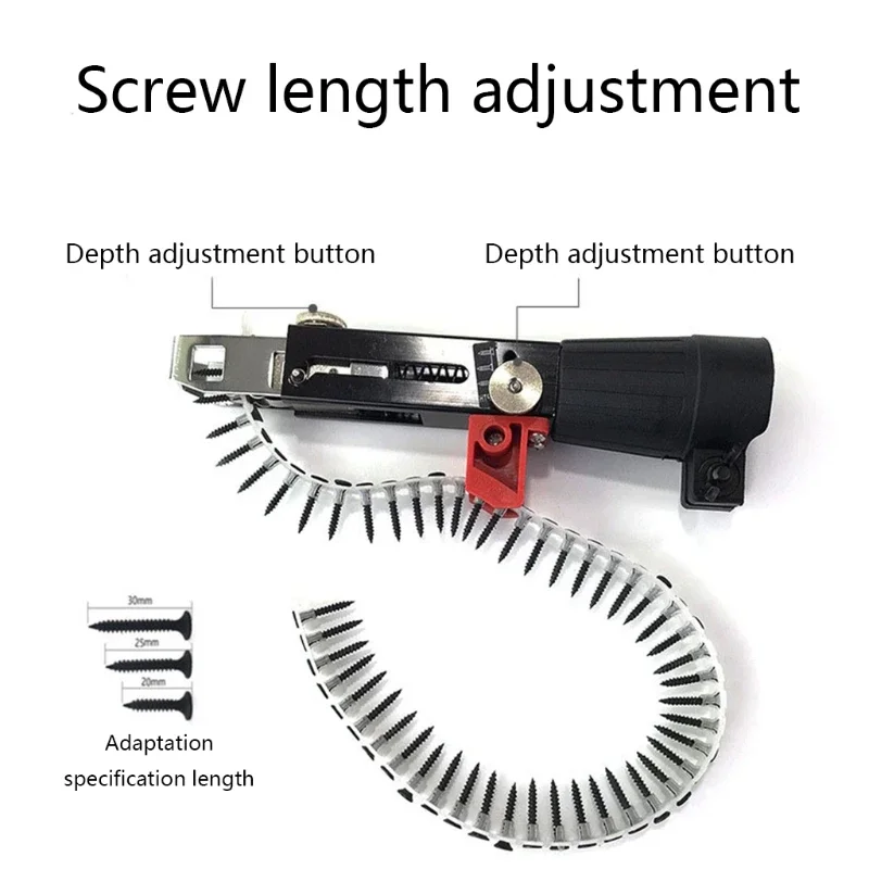 Easy to Use Carpentry Adjustable Electric Drywall Screwdriver Gun Wodworking Tools Cordless Power Drill Screw Length and Depth