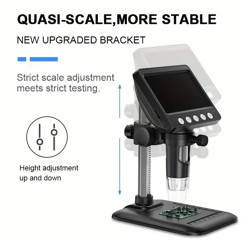 Mikroskop cyfrowy HD 4,3 cala, mikroskop komputerowy z realnym wyświetlaniem, mikroskop elektronowy, mikroskop biologiczny