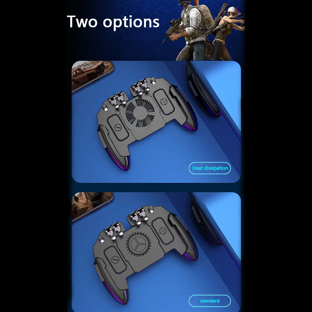 Gaming Button Gamepad Trigger Mobile Shooting Lightweight Game Playing with Cooling Fan 6 Finger Elements for PUBG