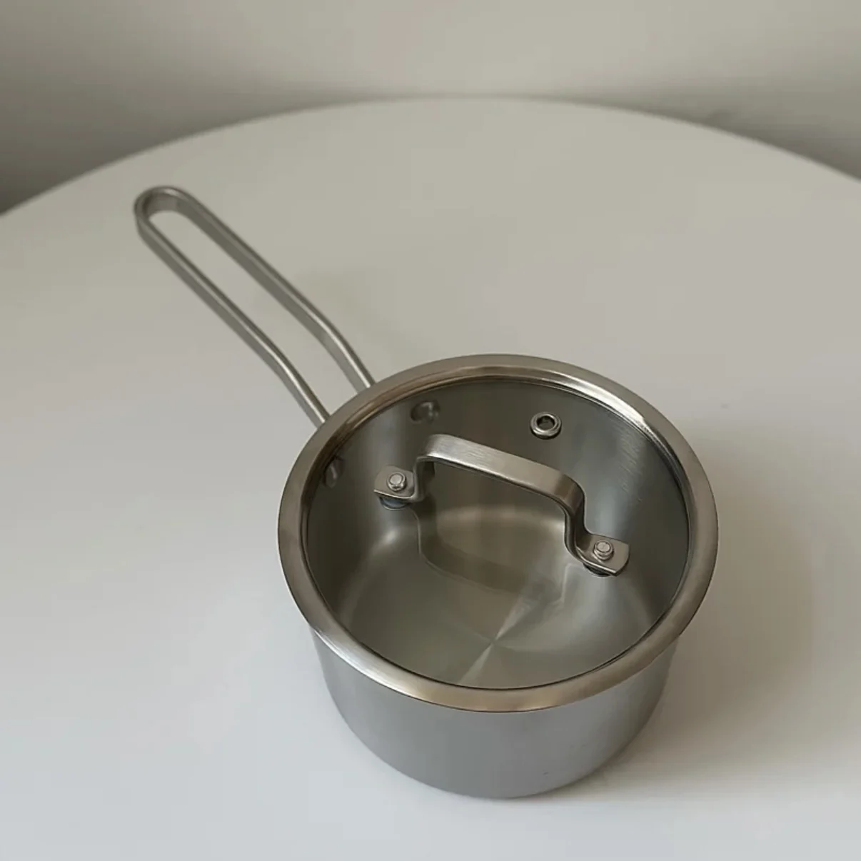 304 stainless steel thickening line clause small milk pot instant noodles pot composite steel kitchen pot