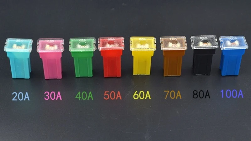 2pcs Mini Square Fuse 20A 25A 30A 40A 50A 60A Automotive Car Fuse Assortment Auto Fuse with Plastic Box