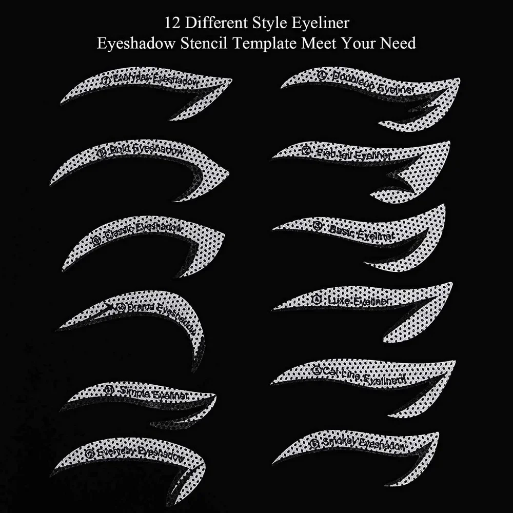 4pcs/set Eyeliner Template Eye Makeup Stencil Eyebrows Eye Shadow Makeup Template Accessories Styling Drawing Guide Shaping Tool