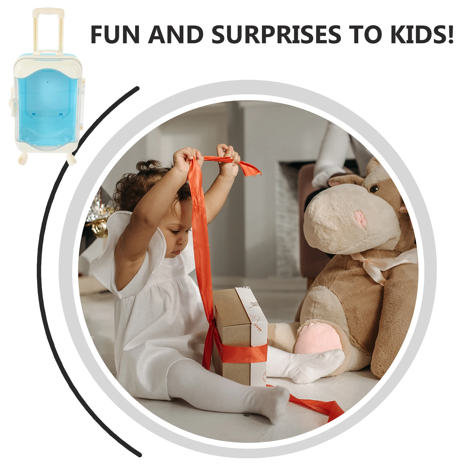 子供旅行おもちゃ模擬ミニ荷物ケースプレイセット知育玩具ブルーベビー装飾ミニチュアハウスアクセサリーミニチュア