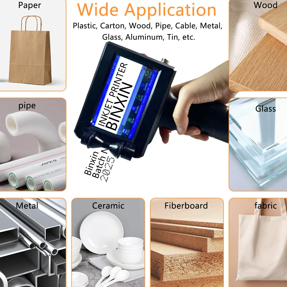 

Baiyi 12.7mm Label Printer Portable Inkjet Printer Date Text Logo Picture Hand Held Coder Plastic Box Packaging