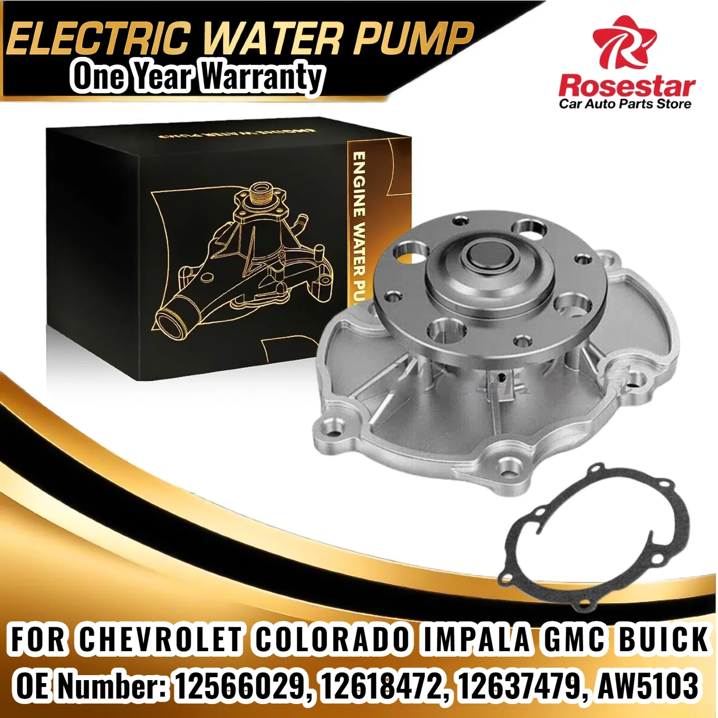 

Водяной насос для GMC Buick Cadillac SRX Chevy Pontiac Saab Saturn Suzuki 12566029, 12618472, 12637479, AW5103