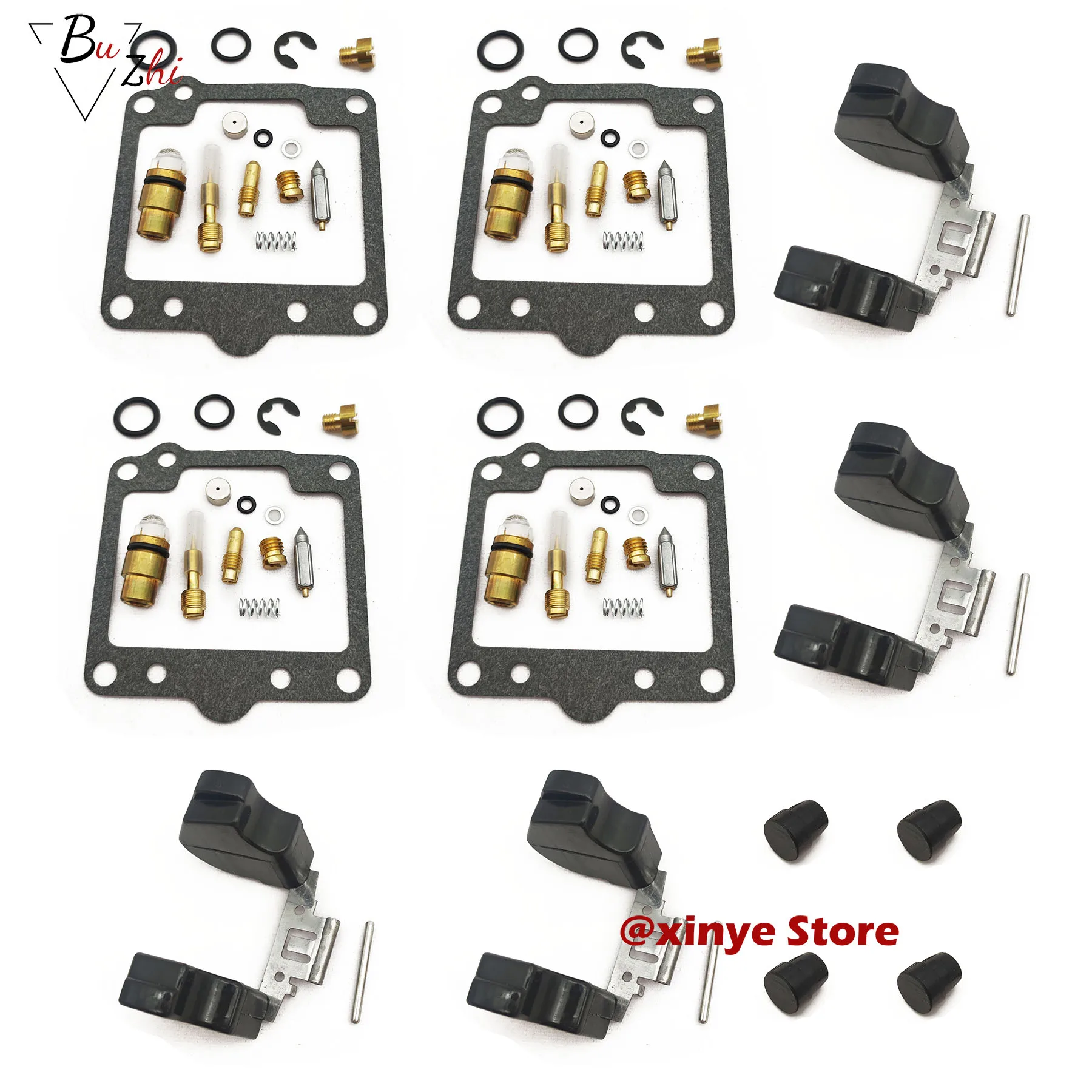 4sets Carburetor repair kit floating needle seat gasket with float  for Suzuki GS750E GS750L GS750T GS750 GS 750 E L T