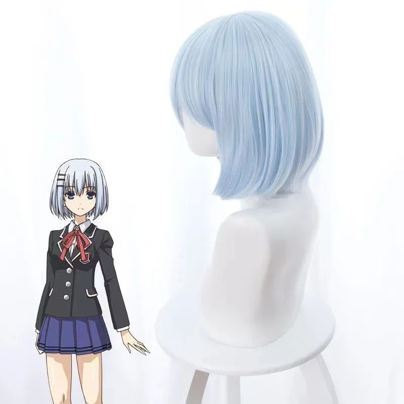 Blue Student Hairstyle Anime Cosplay Wig Fashion Cute Simulated Hair Appointment Festival Party Daily Wear Full Wig Masquerade