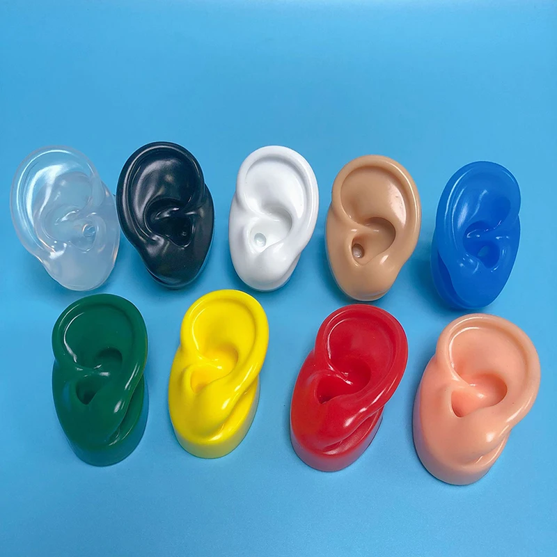 Soft Silicone Ear Model For Hearing Aid 1:1 Human Ear Ear Model Simulation Display Props Teaching Tools Jewelry Display Earrings