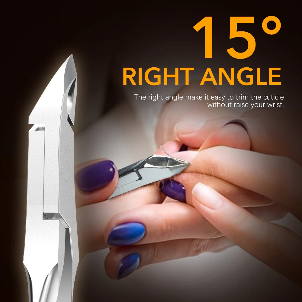 1 قطعة كليبرز للبشرة 1/2 الفك المهنية إهاب القاطع مزيل بشرة الأظافر مسمار الجلد المقص Hangnail المتقلب مانيكير أداة