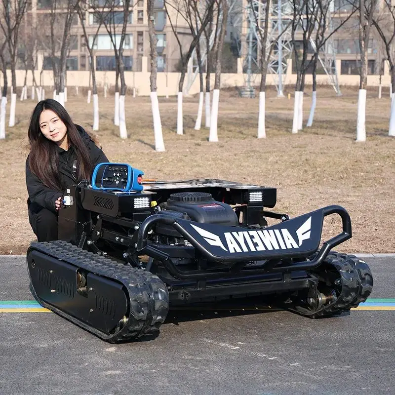 

Индивидуально настраиваемая полноприводная газонокосилка с дистанционным управлением для плантаций, гусеничная траворезка с нулевым радиусом поворота