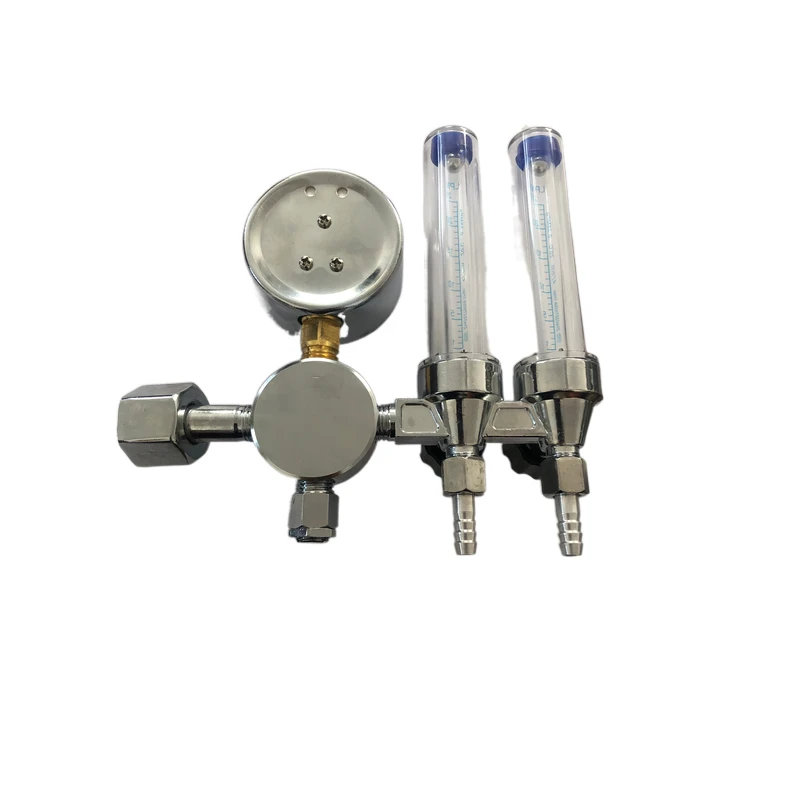 

YQD-731L Precision Pressure Gauge Brass Material with Flow Meter Nitrogen Pressure Reducer Alpicool