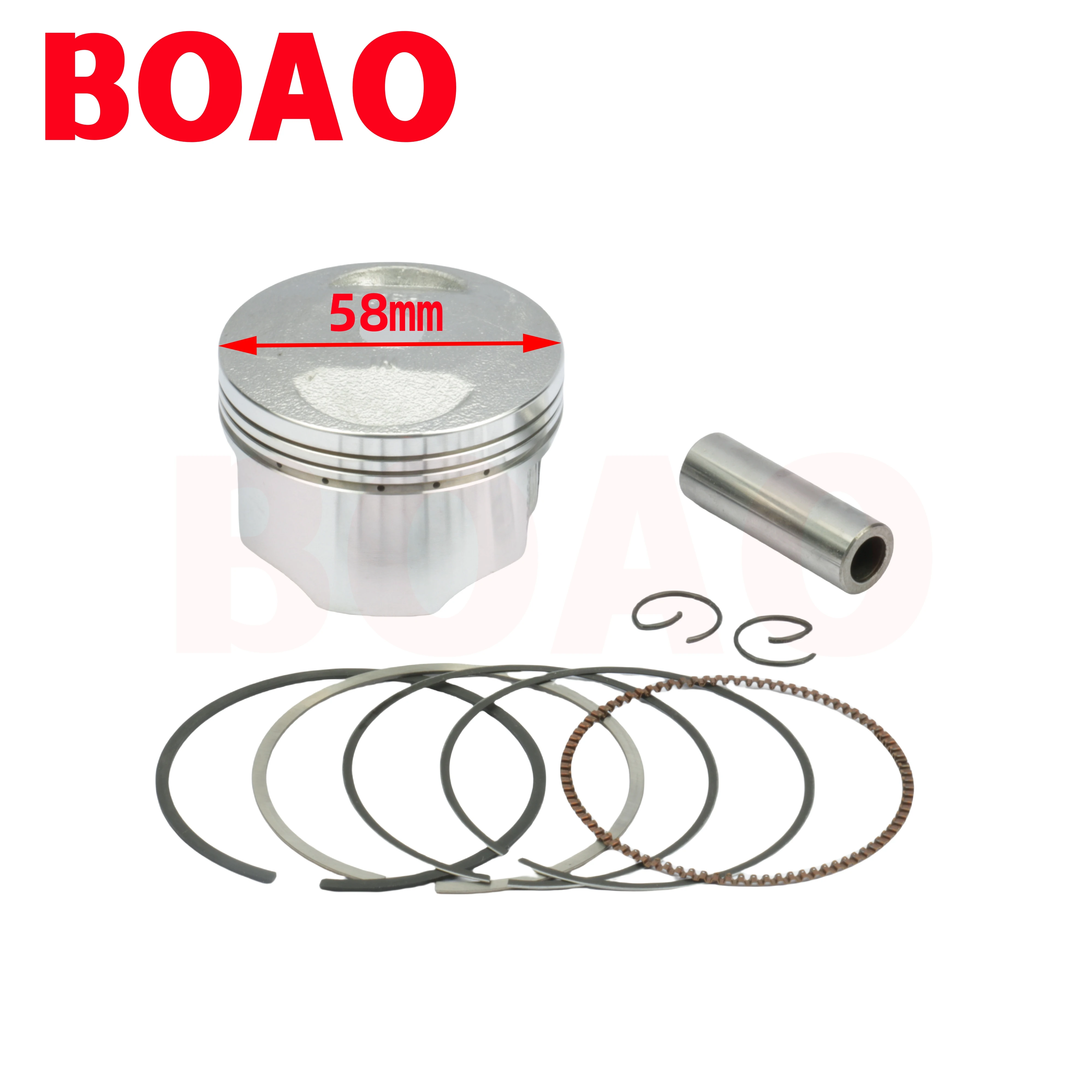 58mm cylinder bore piston ring suitable for motorcycle KWC KG CBR125 RS125 scooter cylinder piston ring kit