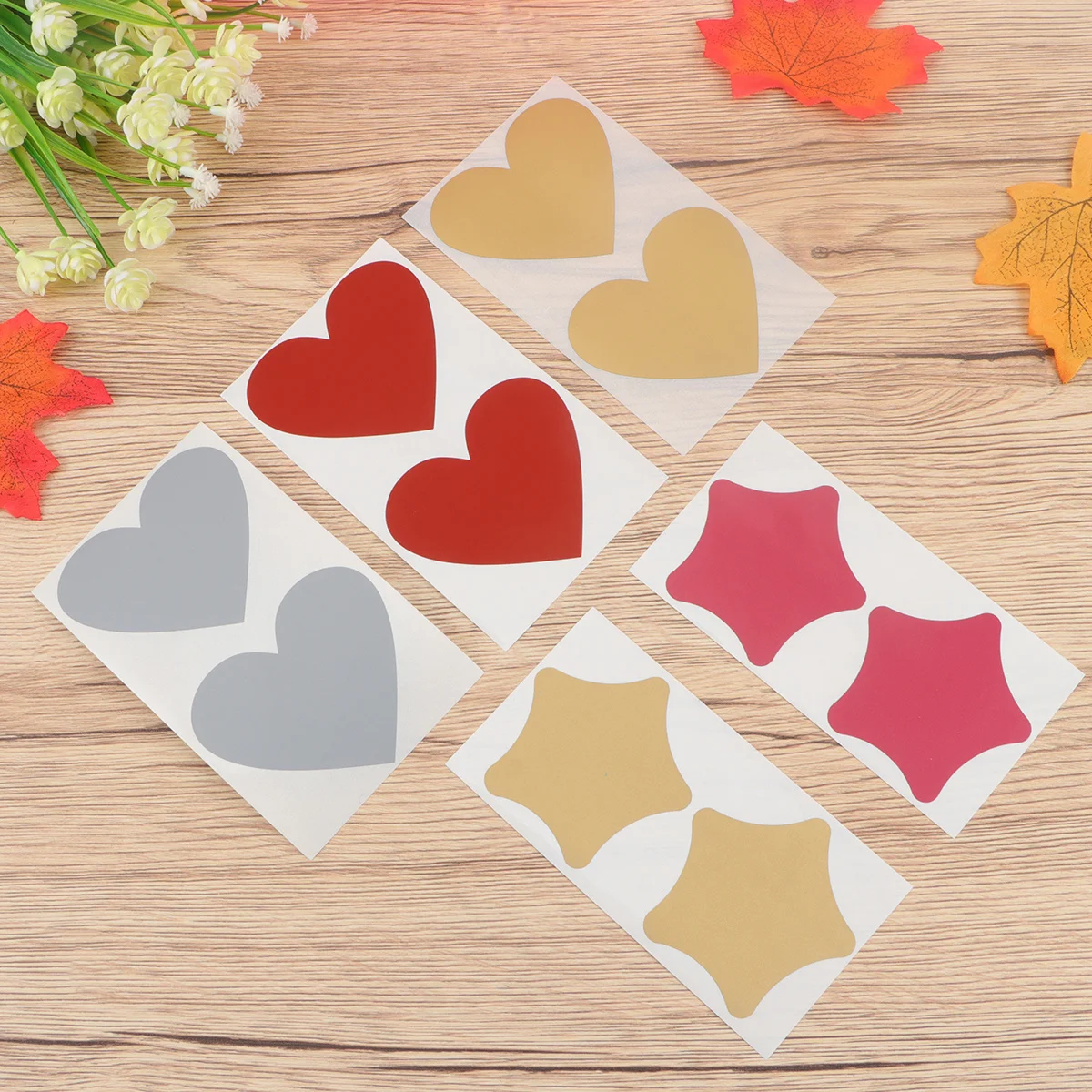 

50Pcs Scratch Stickers Colorful Star Heart Pattern DIY Labels for Baby Shower Wedding Business Fundraising