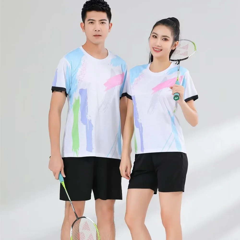 

2023 New Badminton Suit Men's And Women's Children Tennis Ping Pong Jerseys Summer Short Sleeve Training And Exercise Sport Set