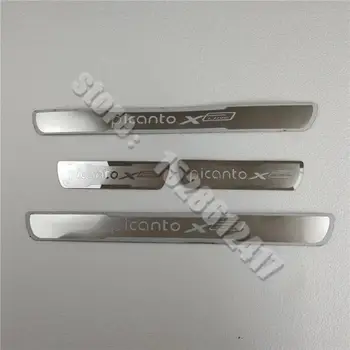 Pro Kia Picanto Xline X Line 2017~2023 Autopříslušenství Prahové lišty dveří, ochrana prahů, samolepky na auto, uvítací pedál 6 nejlepší prodej Styling vozu Kia Picanto - №6