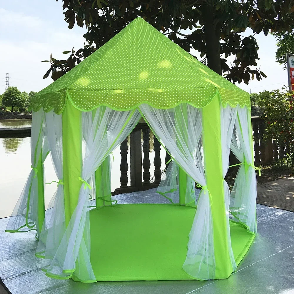 New Baby Toys Tents Portable Folding Prince Princess Tent Children Castle Play House Kid Outdoor Beach Zipper Tent Outdoor Gifts