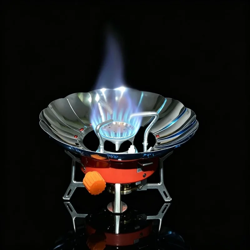 Windproof Portable Outdoor Camping Stove Picnic Cooking Burner with Storage Bag Ideal for Hiking Backpacking Outdoor Trips